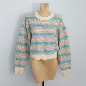 New Beautiful Wilfred Pastel Mohair Wool Sweater L Aritzia